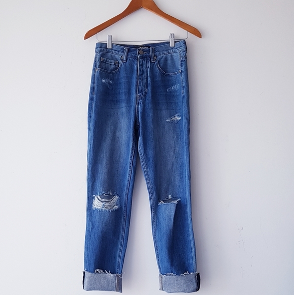 NEON BLONDE High-Waist Button Fly Jeans - Picture 2 of 13